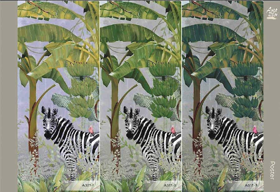 Amazon temalı Zebra Vinil Duvar Kağıdı