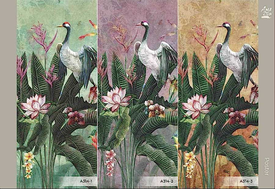 Amazon temalı Leylek Vinil Duvar Kağıdı