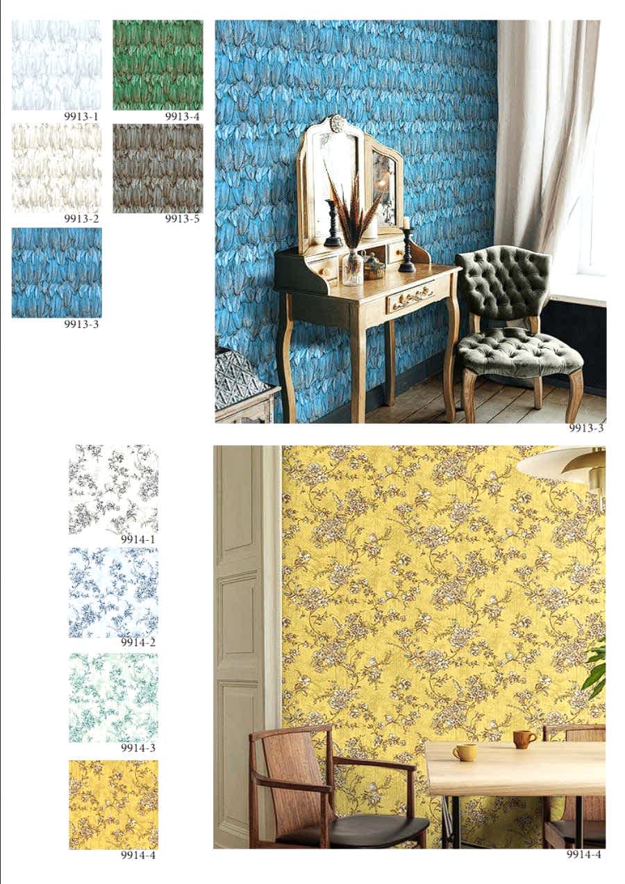 Tropicano Blue Vinil Duvar Kağıdı