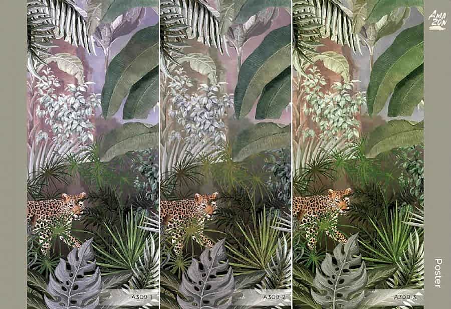 Amazon temalı Kaplan Vinil Duvar Kağıdı