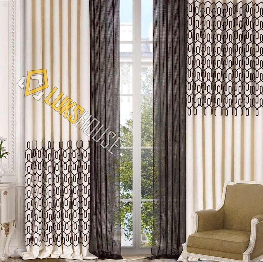 Allure Nakışlı Fon Perde