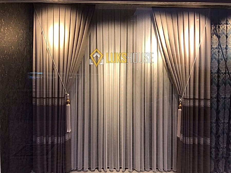 London Brown Fon Perde