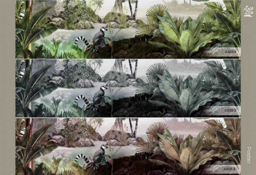 Amazon temalı Vintage Vinil Duvar Kağıdı